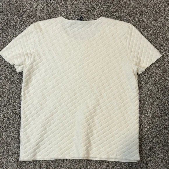 Theory Elegant Cream Quilted Top - Picture 9 of 9